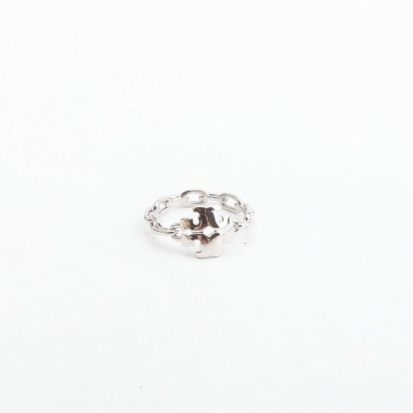 Tory Burch Kira Chain Ring Silver - Picture 1 of 11